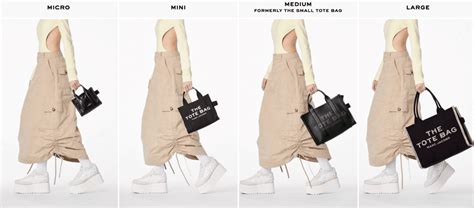 marc jacobs tote bag sizes